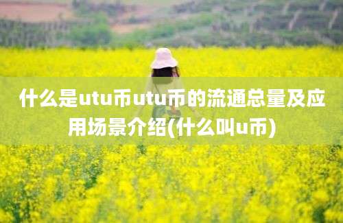 什么是utu币utu币的流通总量及应用场景介绍(什么叫u币)