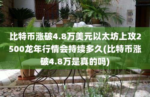 比特币涨破4.8万美元以太坊上攻2500龙年行情会持续多久(比特币涨破4.8万是真的吗)