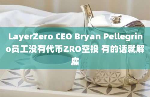 LayerZero CEO Bryan Pellegrino员工没有代币ZRO空投 有的话就解雇