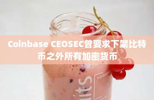 Coinbase CEOSEC曾要求下架比特币之外所有加密货币