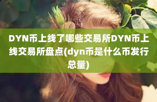 DYN币上线了哪些交易所DYN币上线交易所盘点(dyn币是什么币发行总量)