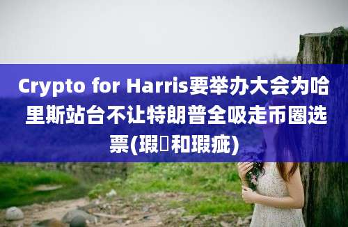 Crypto for Harris要举办大会为哈 里斯站台不让特朗普全吸走币圈选票(瑕玼和瑕疵)