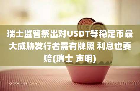 瑞士监管祭出对USDT等稳定币最大威胁发行者需有牌照 利息也要赔(瑞士 声明)