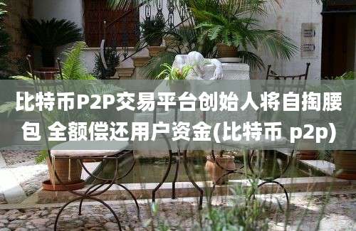 比特币P2P交易平台创始人将自掏腰包 全额偿还用户资金(比特币 p2p)