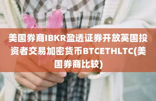 美国券商IBKR盈透证券开放英国投资者交易加密货币BTCETHLTC(美国券商比较)