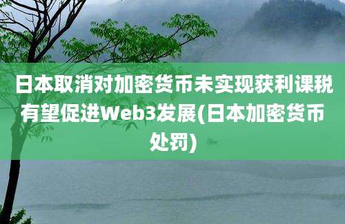 日本取消对加密货币未实现获利课税有望促进Web3发展(日本加密货币处罚)