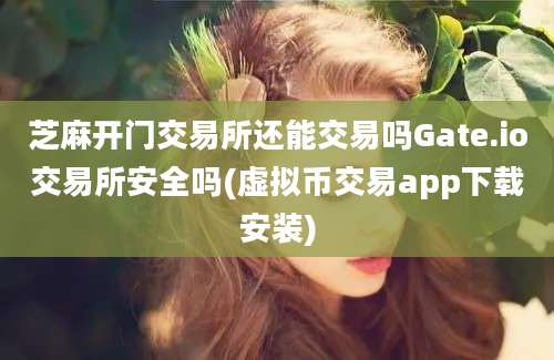 芝麻开门交易所还能交易吗Gate.io交易所安全吗(虚拟币交易app下载安装)