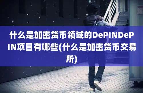 什么是加密货币领域的DePINDePIN项目有哪些(什么是加密货币交易所)