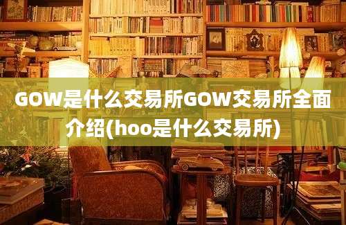 GOW是什么交易所GOW交易所全面介绍(hoo是什么交易所)