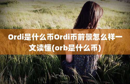 Ordi是什么币Ordi币前景怎么样一文读懂(orb是什么币)