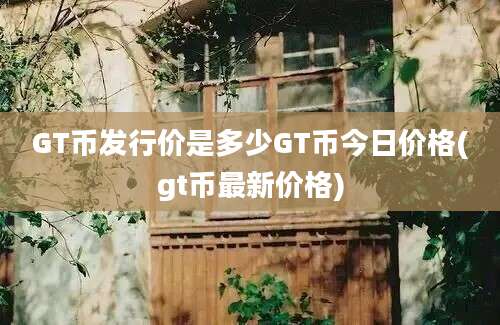 GT币发行价是多少GT币今日价格(gt币最新价格)