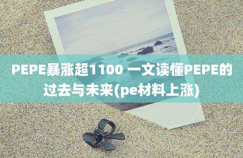 PEPE暴涨超1100 一文读懂PEPE的过去与未来(pe材料上涨)