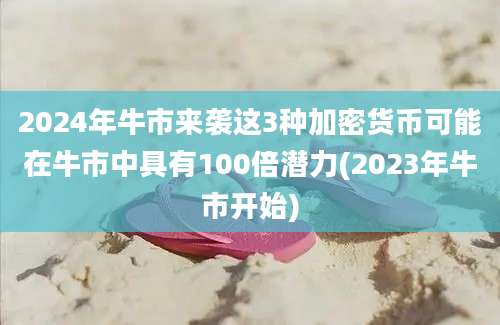 2024年牛市来袭这3种加密货币可能在牛市中具有100倍潜力(2023年牛市开始)