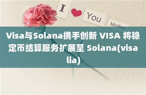 Visa与Solana携手创新 VISA 将稳定币结算服务扩展至 Solana(visalia)