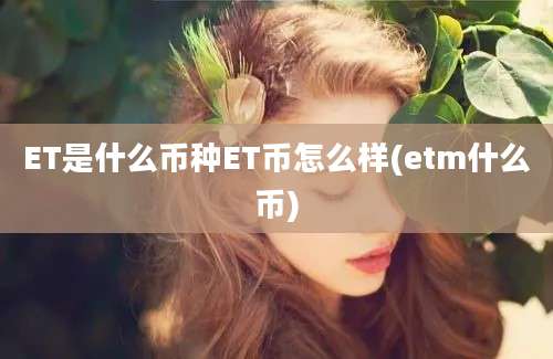 ET是什么币种ET币怎么样(etm什么币)