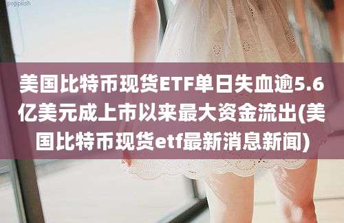 美国比特币现货ETF单日失血逾5.6亿美元成上市以来最大资金流出(美国比特币现货etf最新消息新闻)