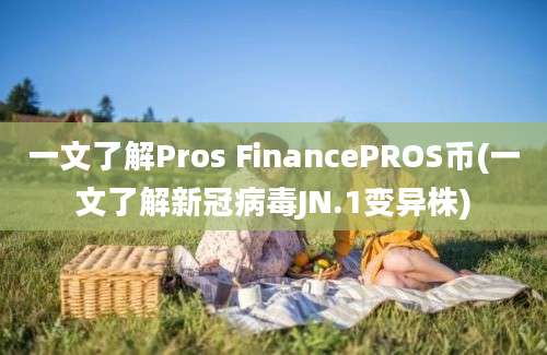 一文了解Pros FinancePROS币(一文了解新冠病毒JN.1变异株)