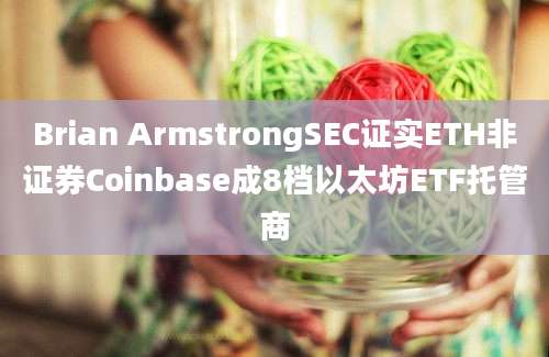 Brian ArmstrongSEC证实ETH非证券Coinbase成8档以太坊ETF托管商