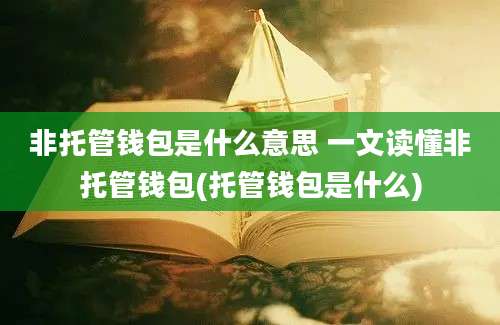 非托管钱包是什么意思 一文读懂非托管钱包(托管钱包是什么)