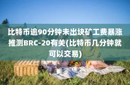 比特币逾90分钟未出块矿工费暴涨推测BRC-20有关(比特币几分钟就可以交易)