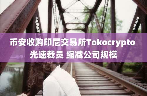 币安收购印尼交易所Tokocrypto 光速裁员 缩减公司规模