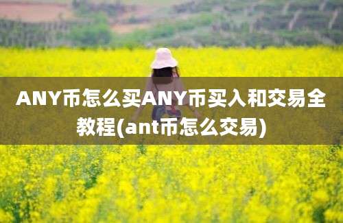 ANY币怎么买ANY币买入和交易全教程(ant币怎么交易)