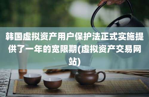 韩国虚拟资产用户保护法正式实施提供了一年的宽限期(虚拟资产交易网站)