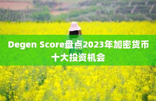 Degen Score盘点2023年加密货币十大投资机会