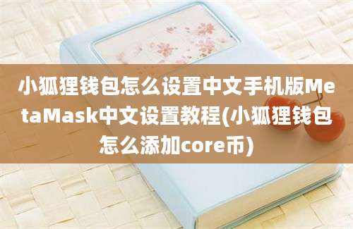 小狐狸钱包怎么设置中文手机版MetaMask中文设置教程(小狐狸钱包怎么添加core币)