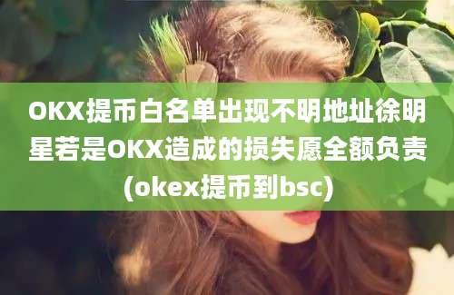 OKX提币白名单出现不明地址徐明星若是OKX造成的损失愿全额负责(okex提币到bsc)