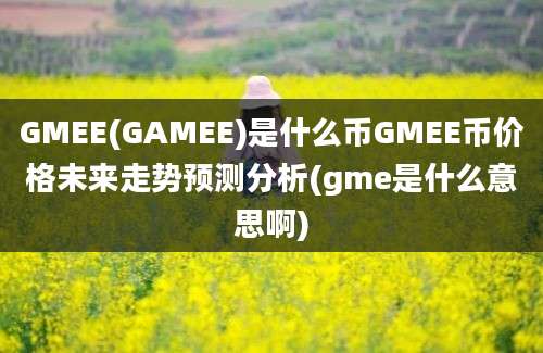 GMEE(GAMEE)是什么币GMEE币价格未来走势预测分析(gme是什么意思啊)