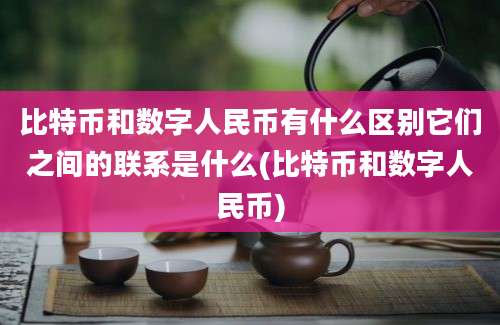 比特币和数字人民币有什么区别它们之间的联系是什么(比特币和数字人民币)