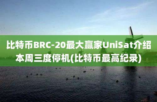 比特币BRC-20最大赢家UniSat介绍本周三度停机(比特币最高纪录)