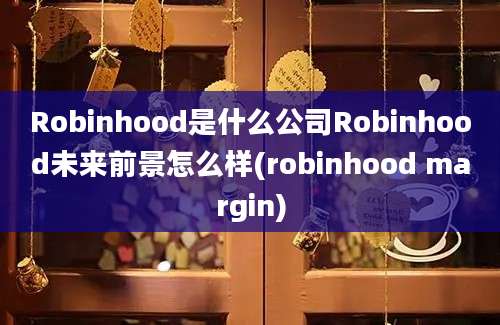 Robinhood是什么公司Robinhood未来前景怎么样(robinhood margin)