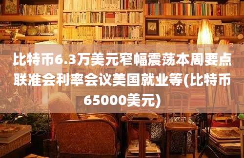 比特币6.3万美元窄幅震荡本周要点联准会利率会议美国就业等(比特币65000美元)