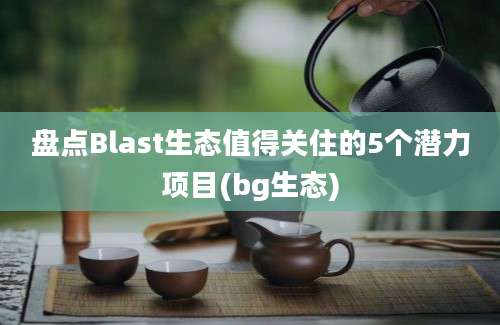 盘点Blast生态值得关住的5个潜力项目(bg生态)