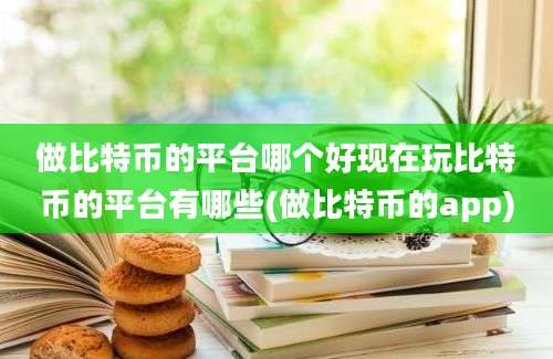 做比特币的平台哪个好现在玩比特币的平台有哪些(做比特币的app)