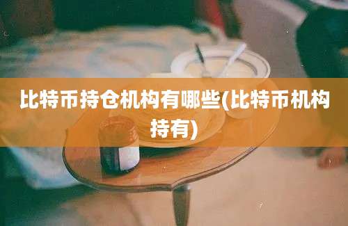 比特币持仓机构有哪些(比特币机构持有)