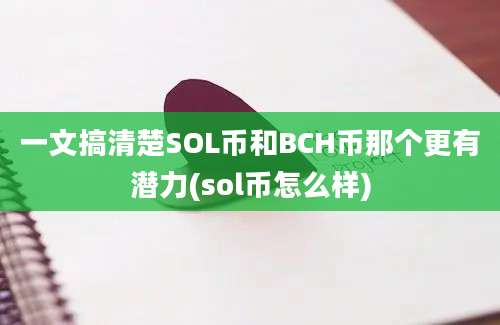 一文搞清楚SOL币和BCH币那个更有潜力(sol币怎么样)