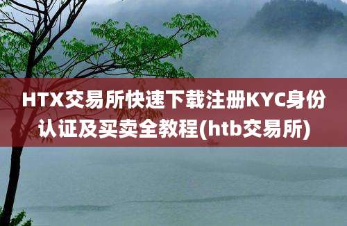 HTX交易所快速下载注册KYC身份认证及买卖全教程(htb交易所)