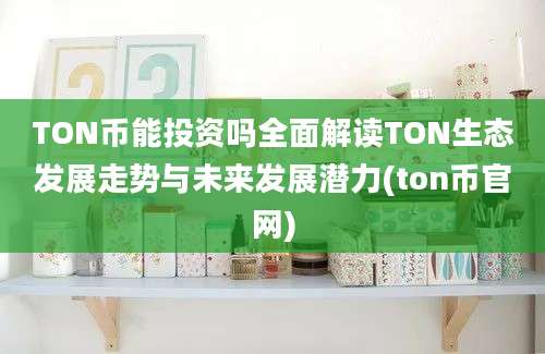 TON币能投资吗全面解读TON生态发展走势与未来发展潜力(ton币官网)