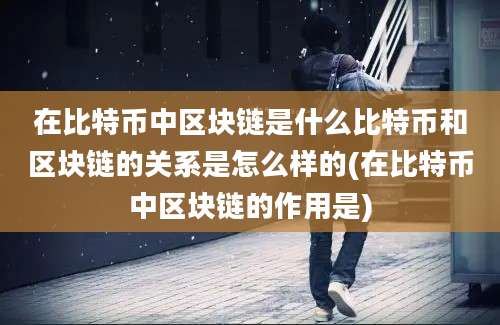 在比特币中区块链是什么比特币和区块链的关系是怎么样的(在比特币中区块链的作用是)