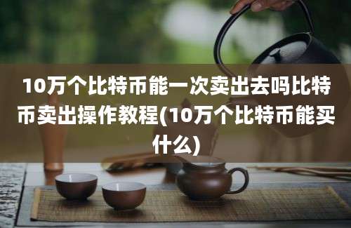 10万个比特币能一次卖出去吗比特币卖出操作教程(10万个比特币能买什么)