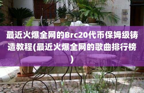 最近火爆全网的Brc20代币保姆级铸造教程(最近火爆全网的歌曲排行榜)