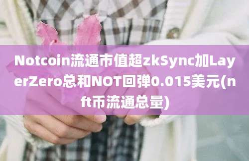 Notcoin流通市值超zkSync加LayerZero总和NOT回弹0.015美元(nft币流通总量)