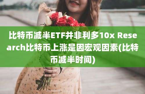 比特币减半ETF并非利多10x Research比特币上涨是因宏观因素(比特币减半时间)