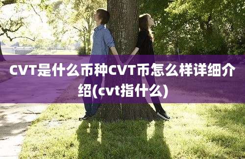 CVT是什么币种CVT币怎么样详细介绍(cvt指什么)