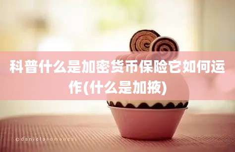 科普什么是加密货币保险它如何运作(什么是加掖)