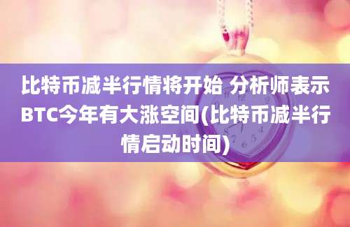 比特币减半行情将开始 分析师表示BTC今年有大涨空间(比特币减半行情启动时间)