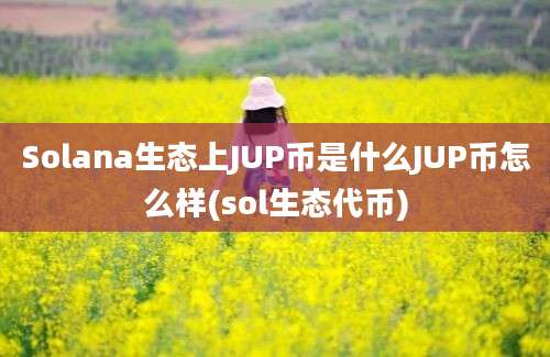 Solana生态上JUP币是什么JUP币怎么样(sol生态代币)